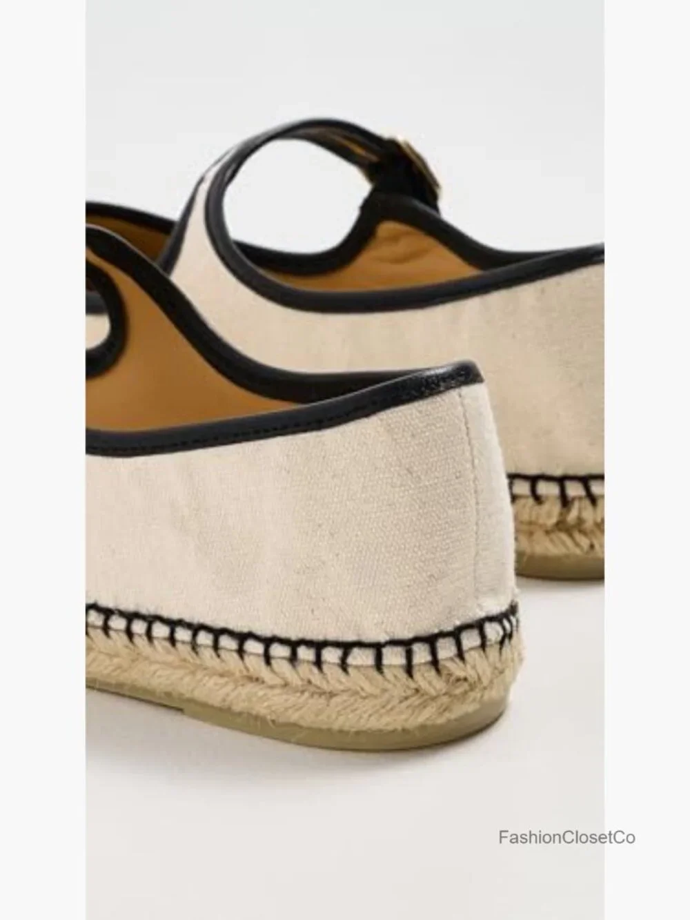 Canvas Espadrilles with Rubber Sole and Buckle Strap - Picture 3 of 4